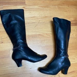 Aerosole calf black boots